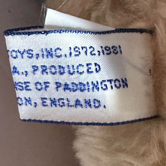 Vintage Paddington Bear- England Stuffed/Plush Bear- Eden Toys 1981 - Picture 6 of 6